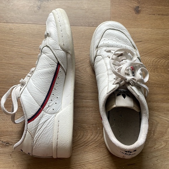 Adidas Rascal Continental 80, Red Blue Stripe Sneakers, Size 42 2/3EU, 9M, 11W - Picture 7 of 11